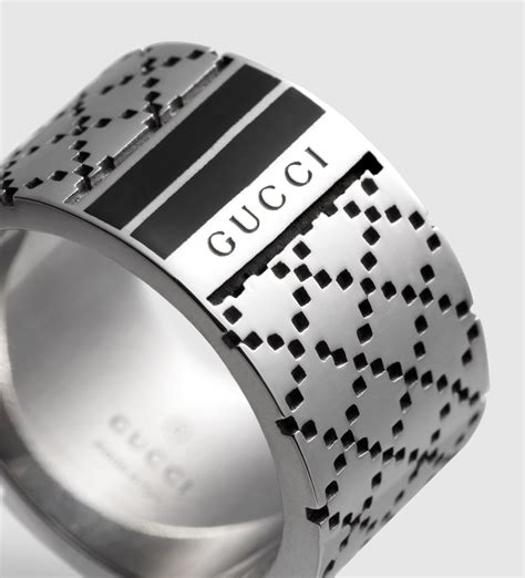 gucci chain mens silver|Gucci sterling silver ring.